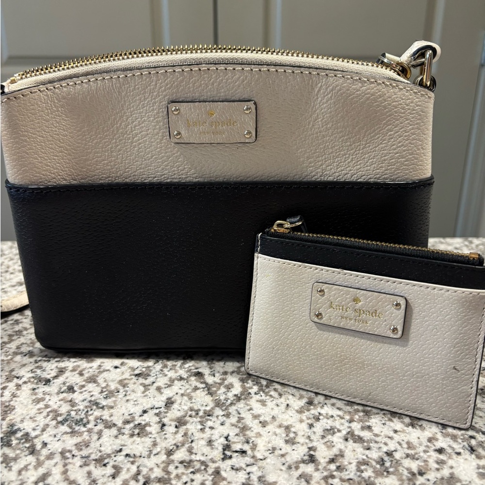 Kate Spade Black and Cream Crossbody Bag